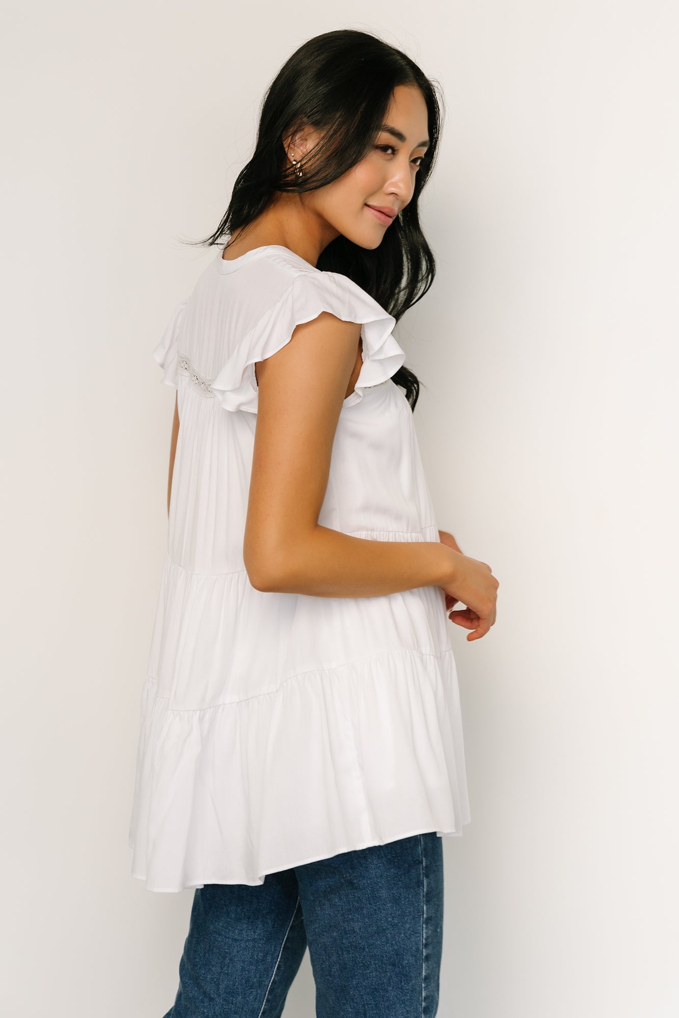 Margaret Tiered Top | White - Baltic Born