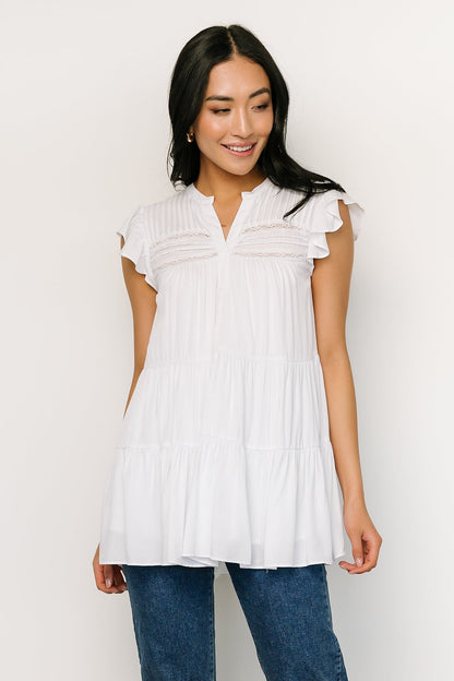 Margaret Tiered Top | White - Baltic Born