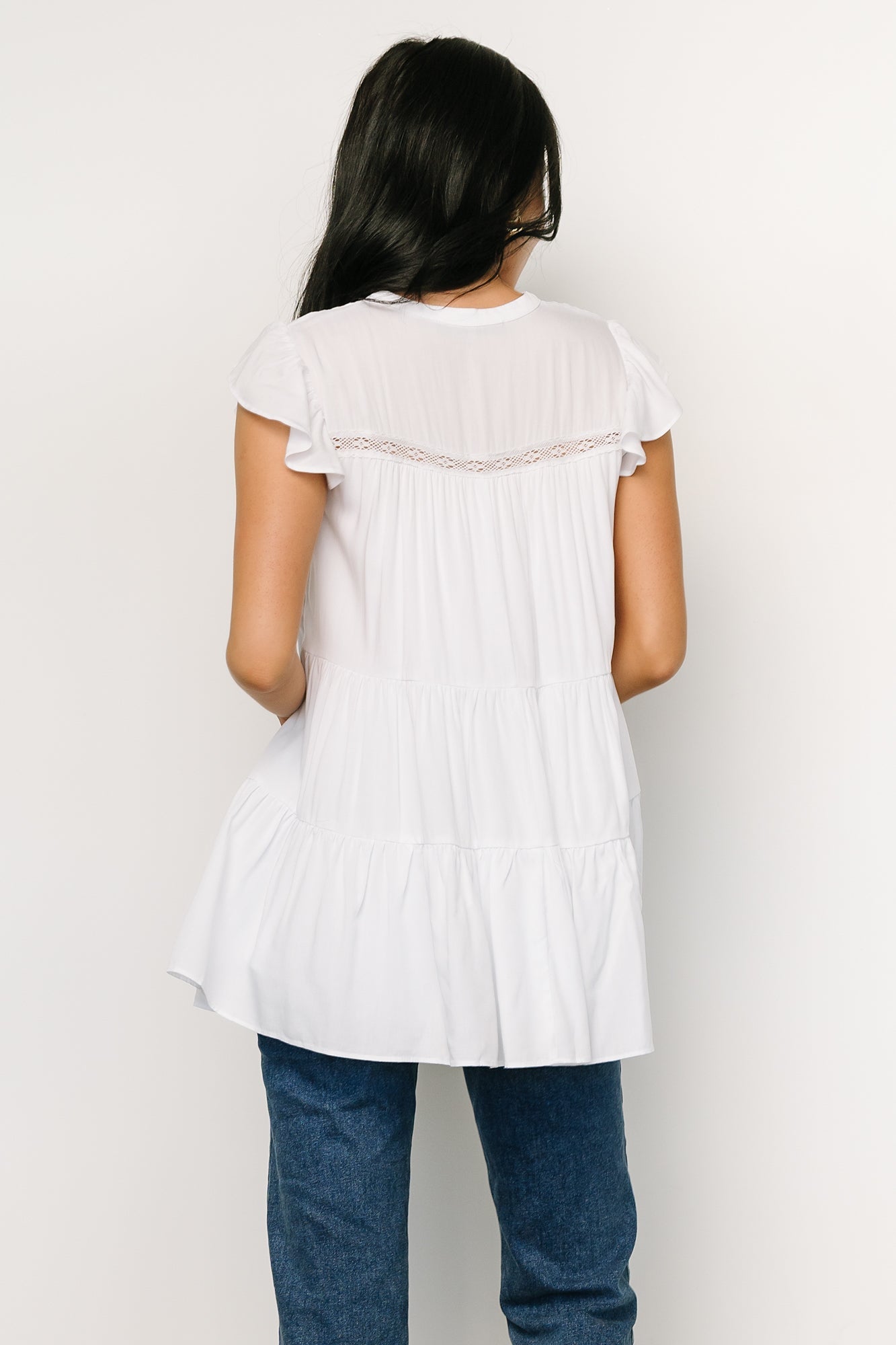 Margaret Tiered Top | White - Baltic Born