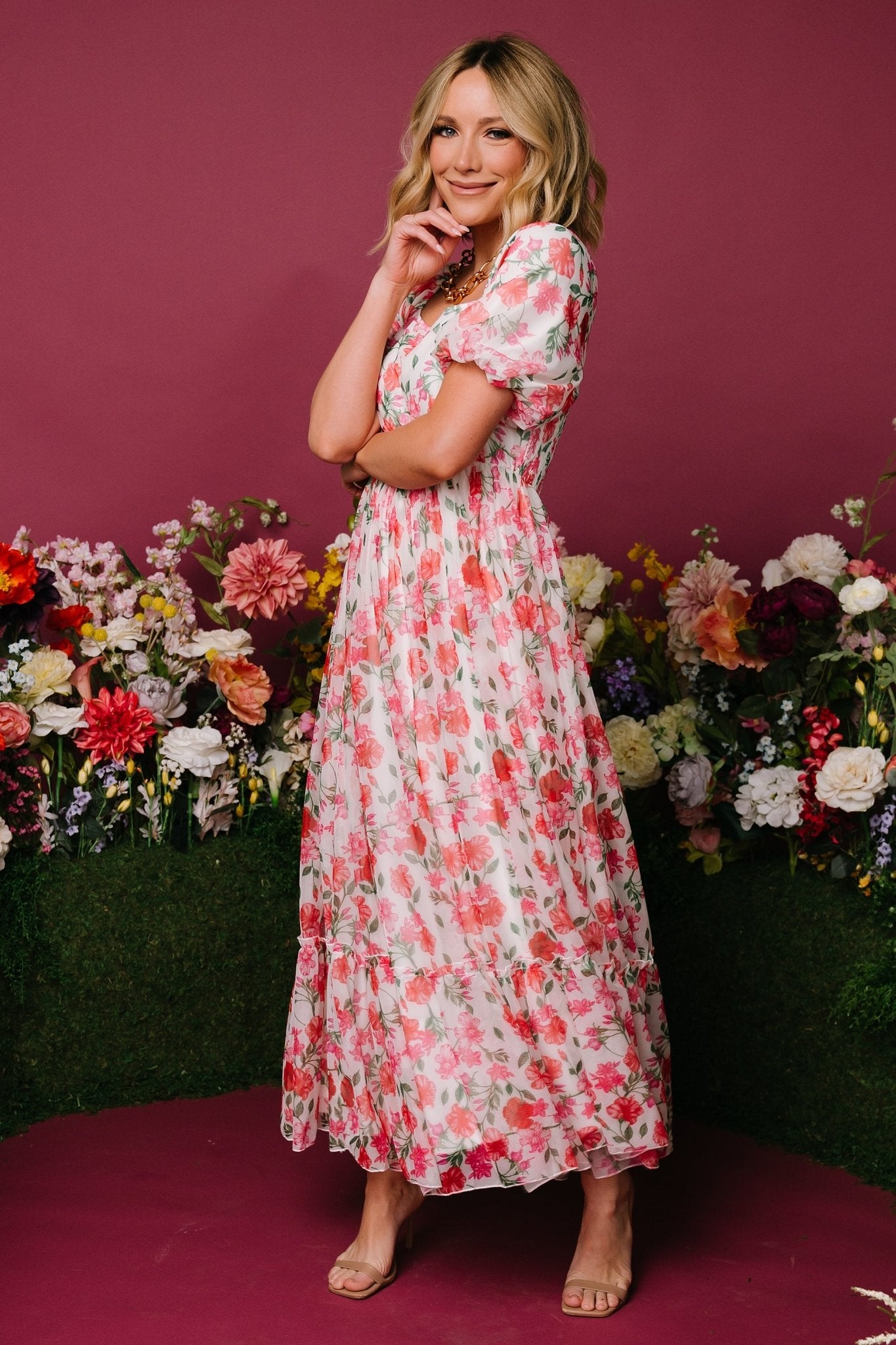 Margo Maxi Dress | Pink Multi Floral - Baltic Born