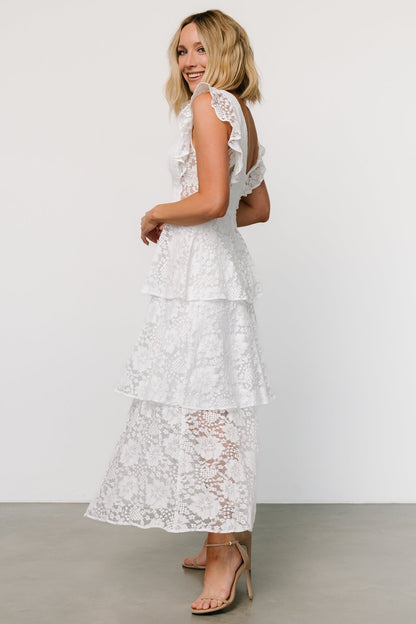 Margot Lace Tiered Maxi Dress | Off White - Baltic Born