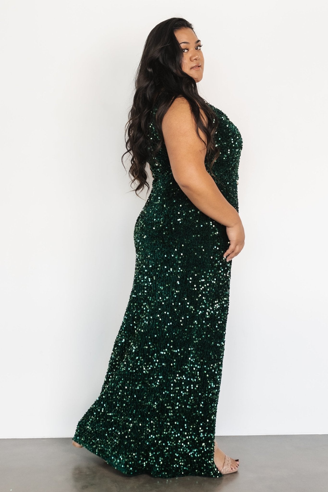 Marilyn Sequin Maxi Gown | Emerald - Baltic Born