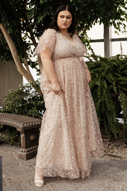 Marseille Embossed Maxi Dress | Champagne - Baltic Born