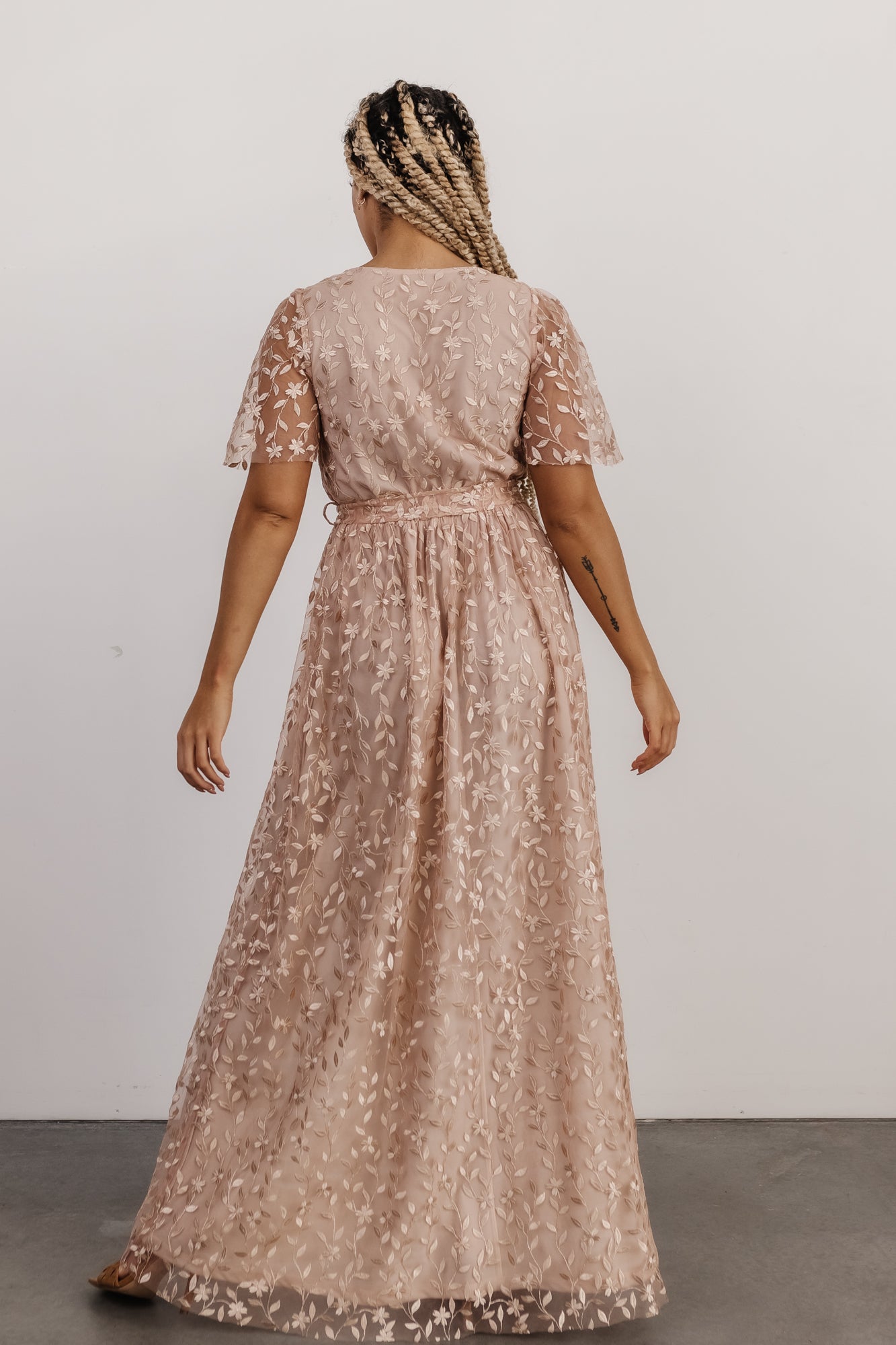 Marseille Embossed Maxi Dress | Champagne - Baltic Born