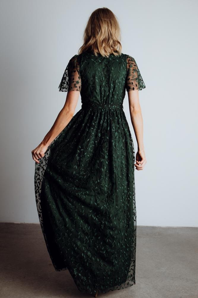 Marseille Embossed Maxi Dress | Green - Baltic Born