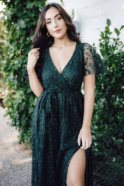 Marseille Embossed Maxi Dress | Green - Baltic Born