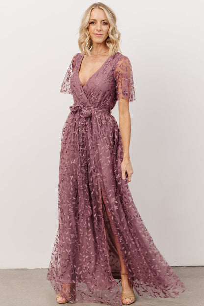 Marseille Embossed Maxi Dress | Lavender - Baltic Born