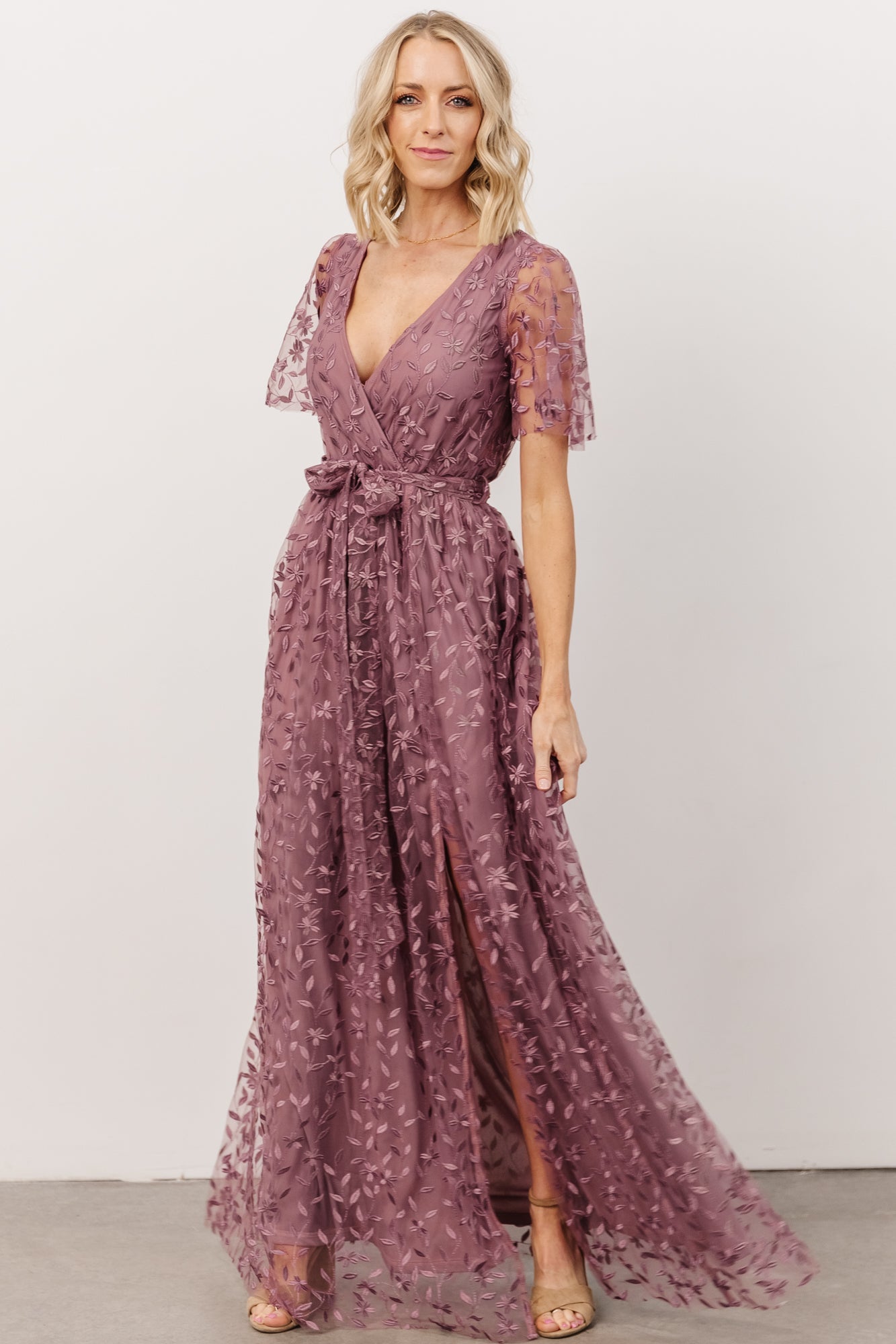 Marseille Embossed Maxi Dress | Lavender | Baltic Born