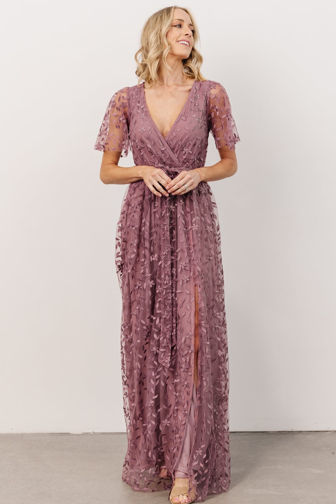 Marseille Embossed Maxi Dress | Lavender - Baltic Born