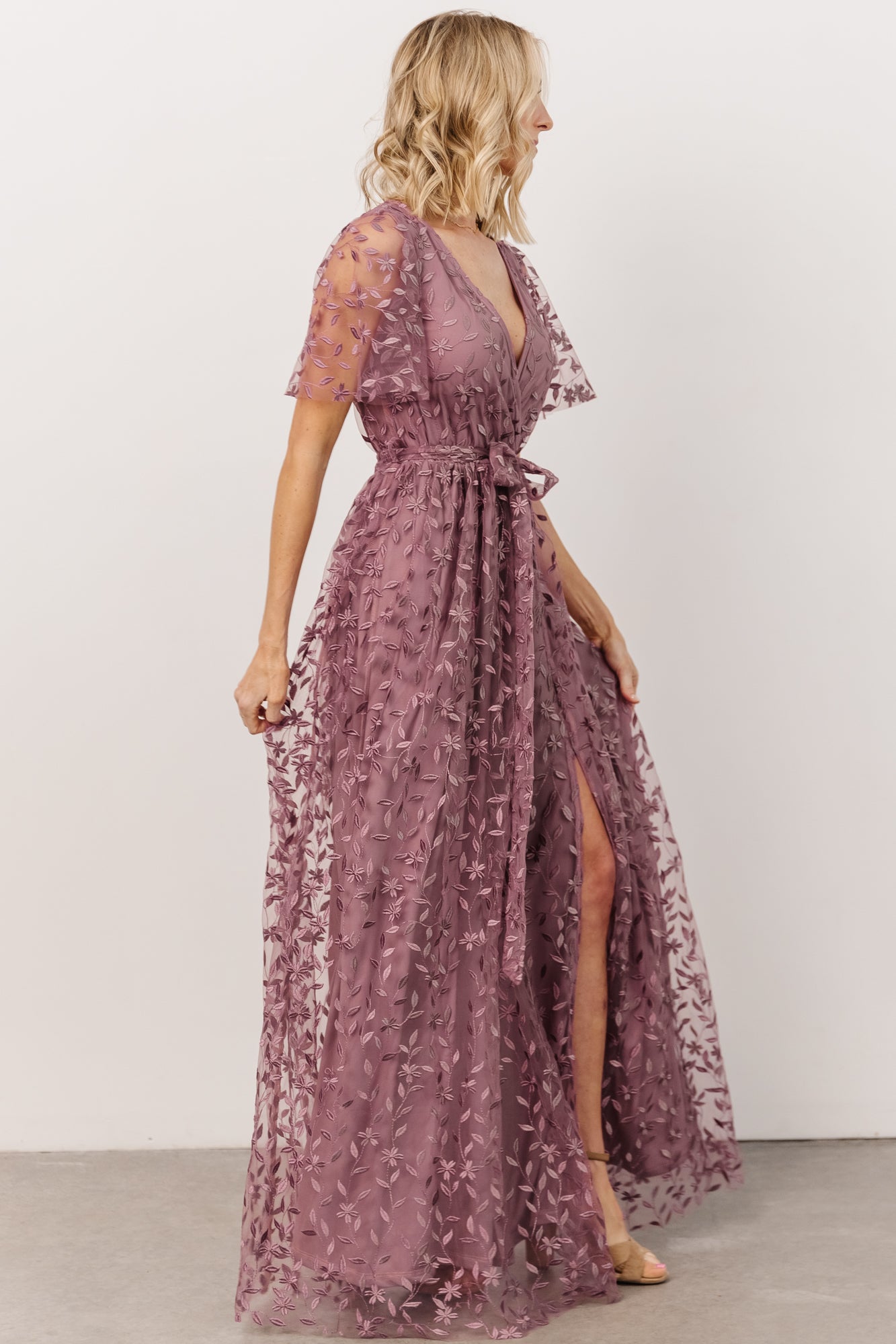 Marseille Embossed Maxi Dress | Lavender - Baltic Born