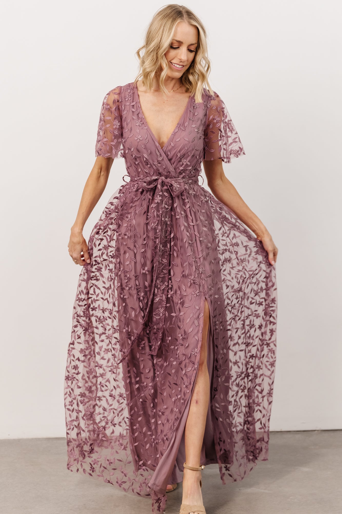 Marseille Embossed Maxi Dress | Lavender - Baltic Born