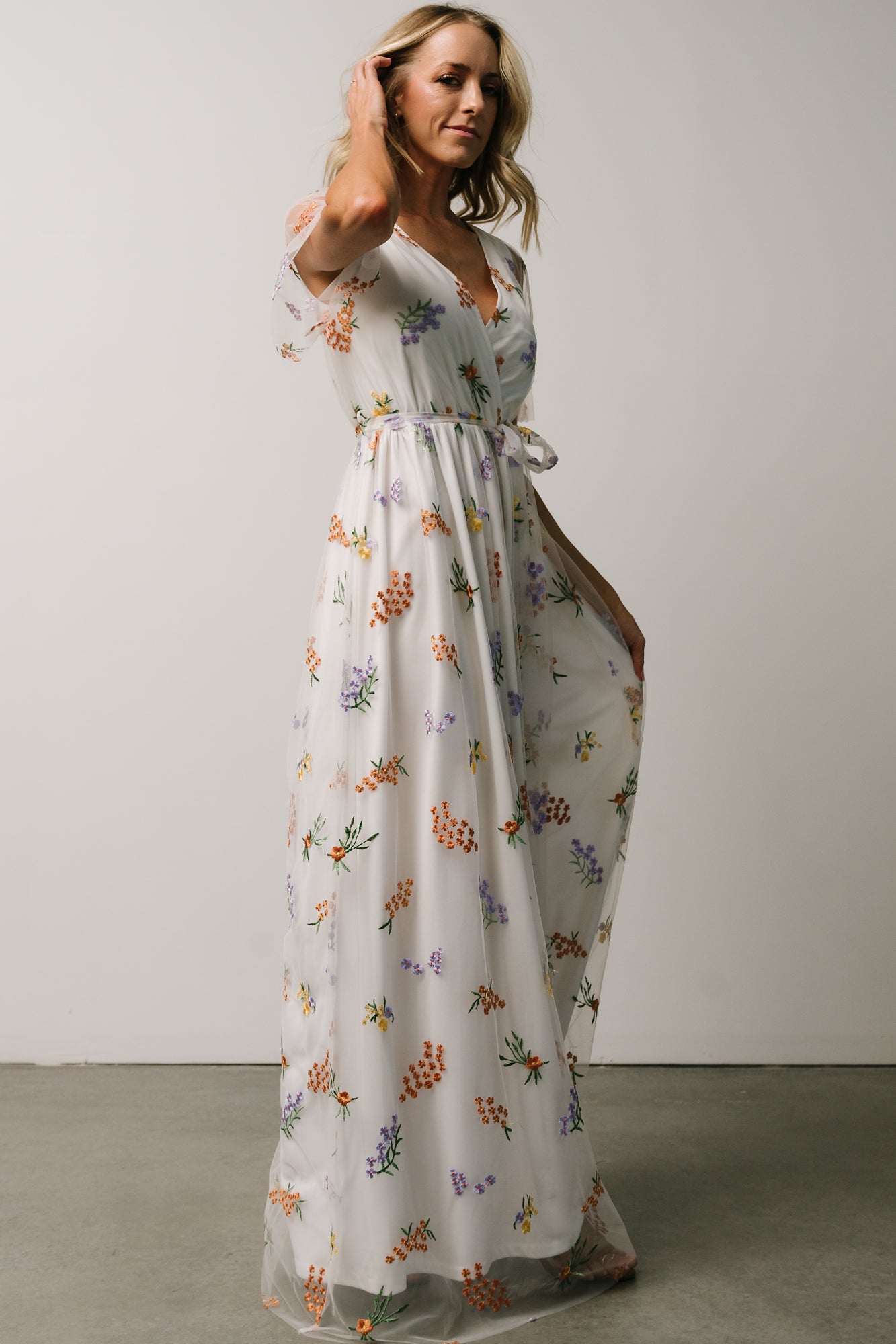 Marseille Embossed Maxi Dress | Meadow Floral - Baltic Born