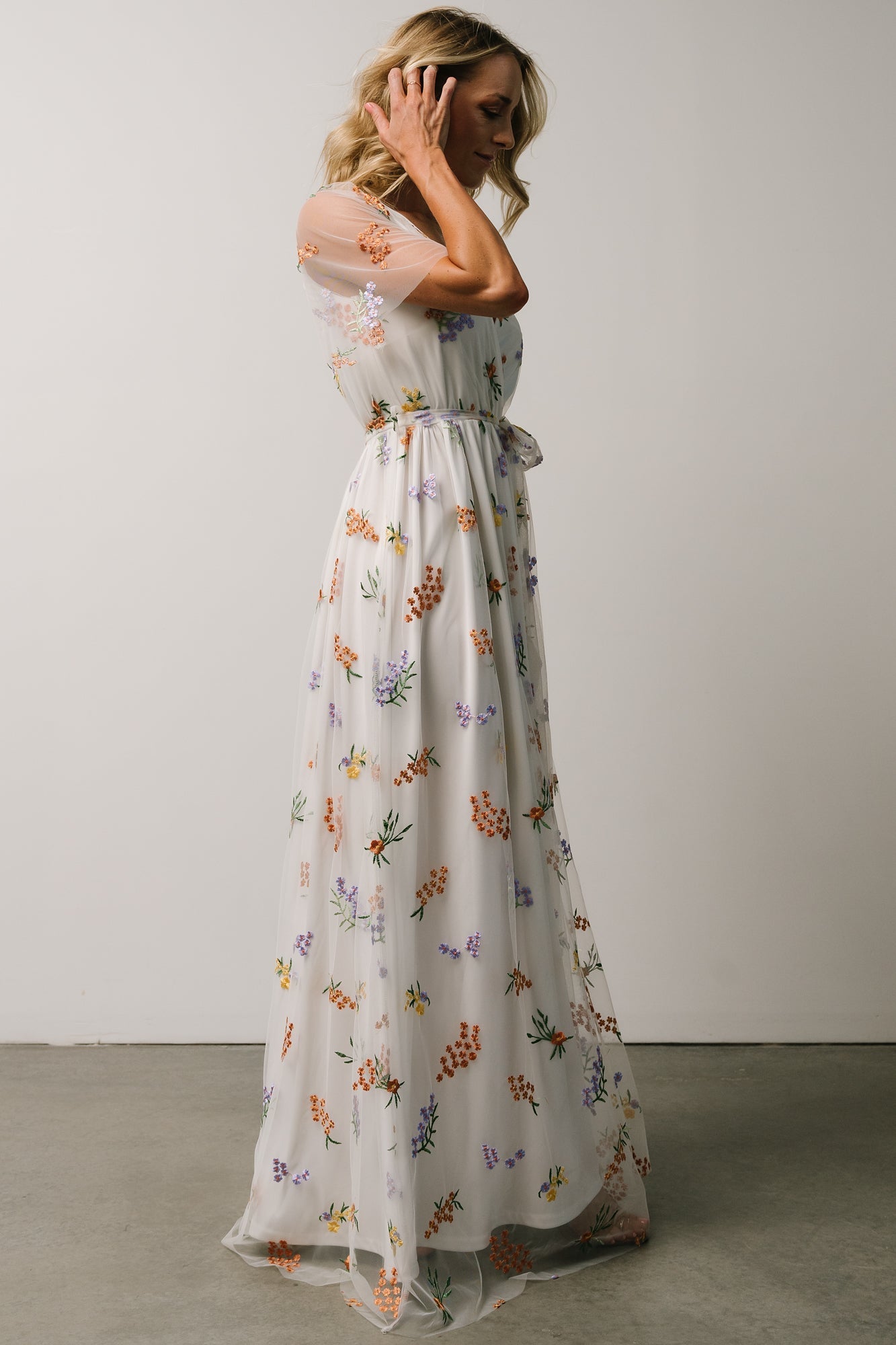 Marseille Embossed Maxi Dress | Meadow Floral - Baltic Born