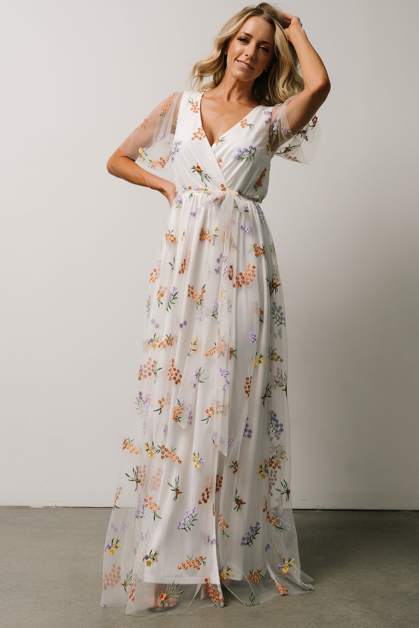 Marseille Embossed Maxi Dress | Meadow Floral - Baltic Born