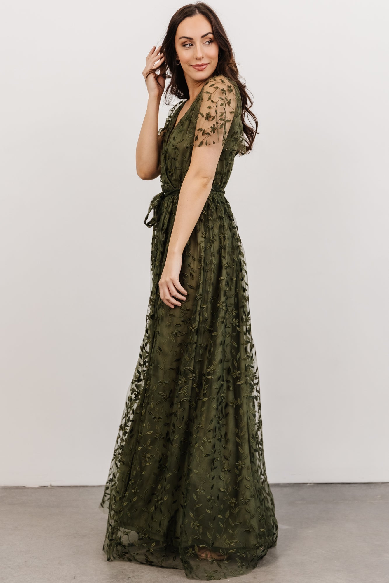 Marseille Embossed Maxi Dress | Olive - Baltic Born