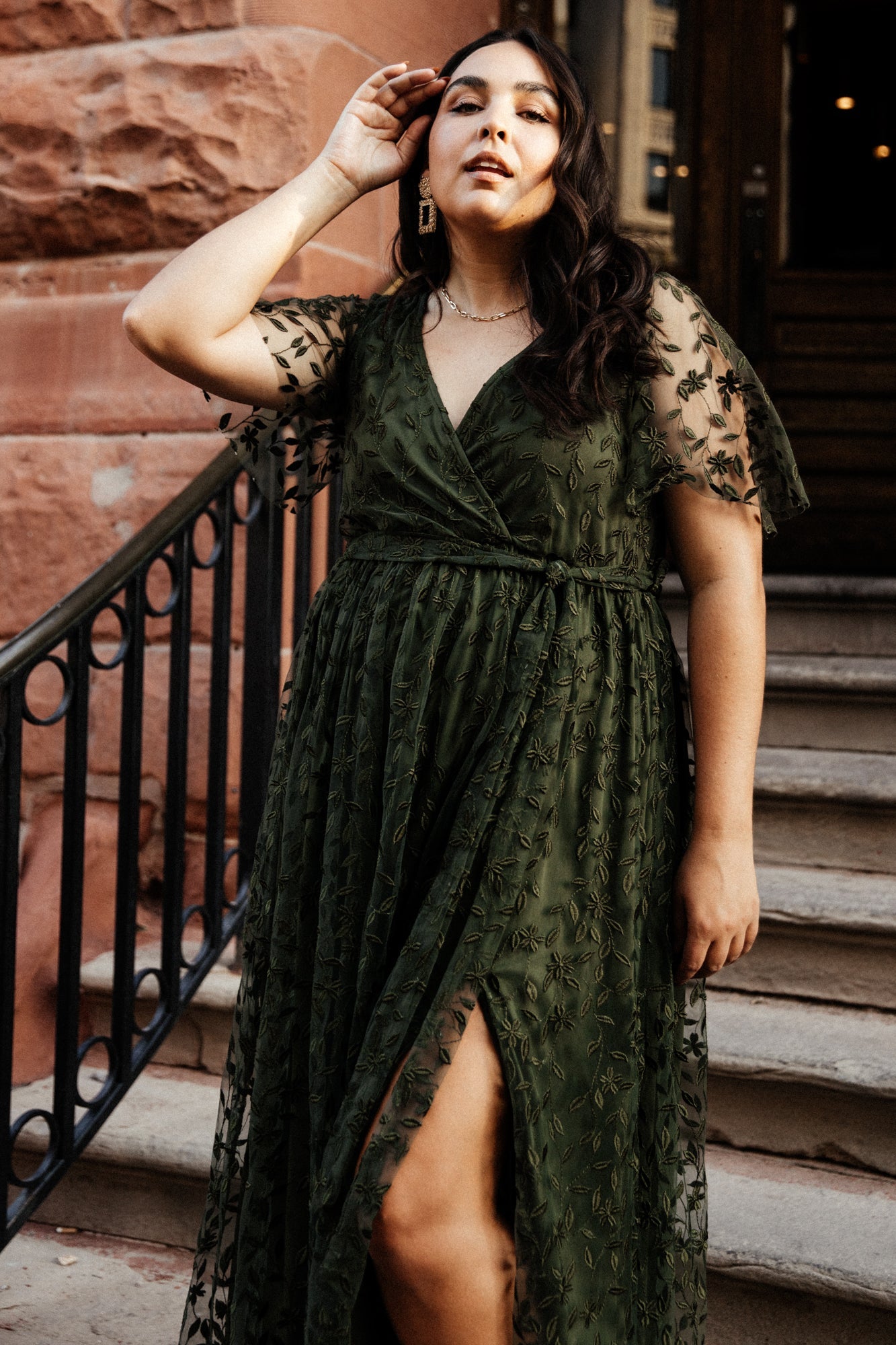 Marseille Embossed Maxi Dress | Olive - Baltic Born