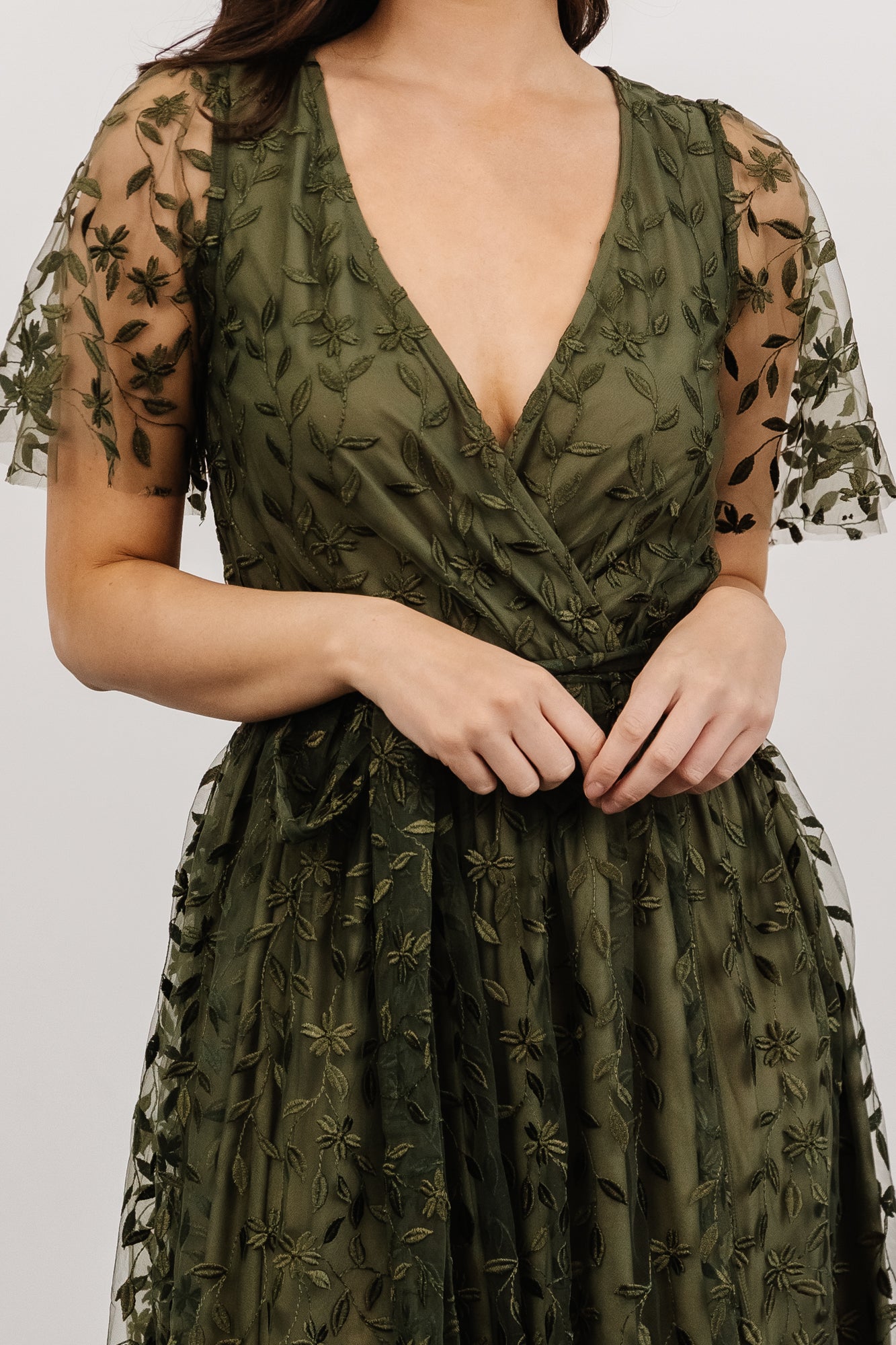 Marseille Embossed Maxi Dress | Olive - Baltic Born