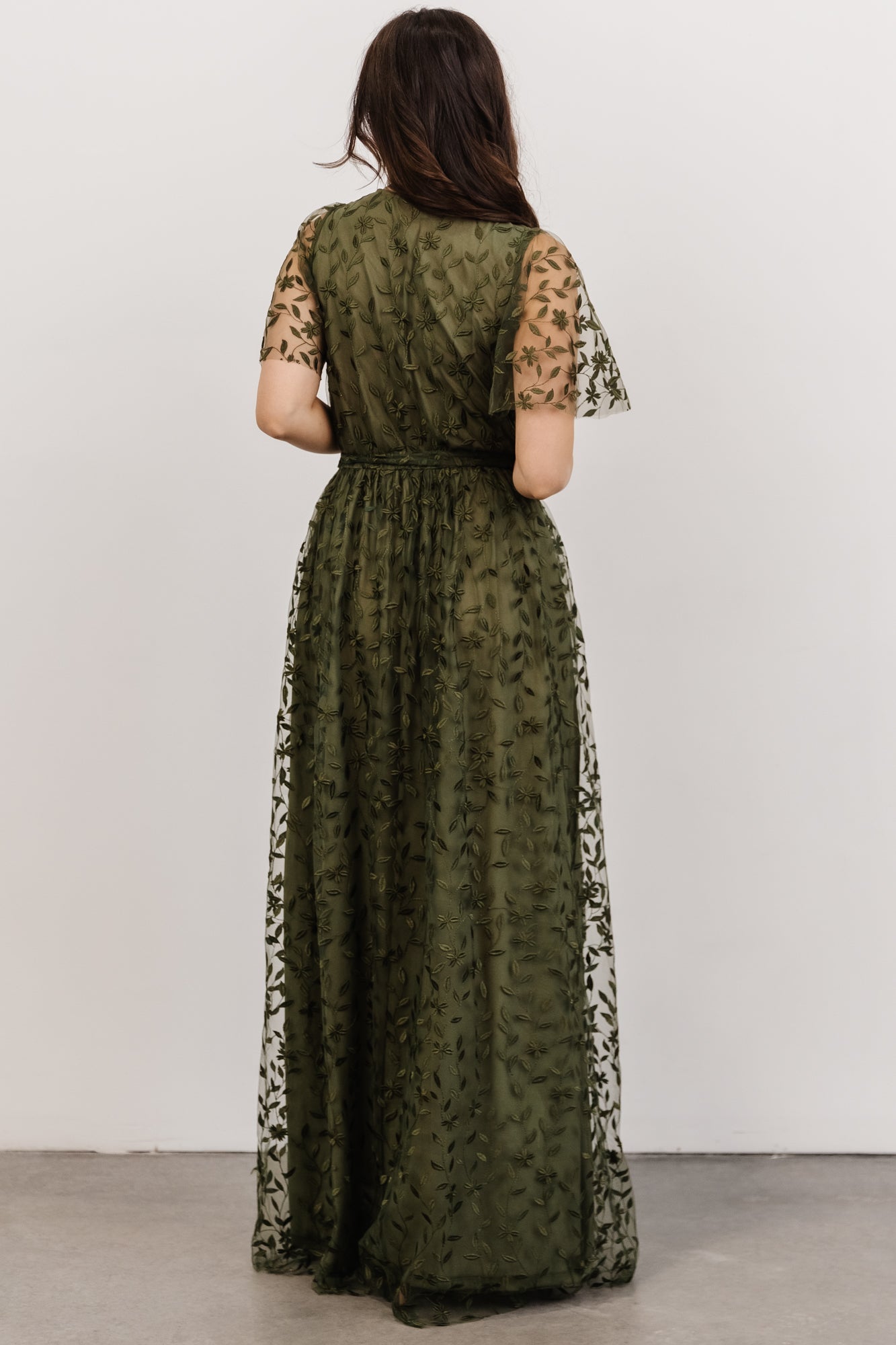 Marseille Embossed Maxi Dress | Olive - Baltic Born