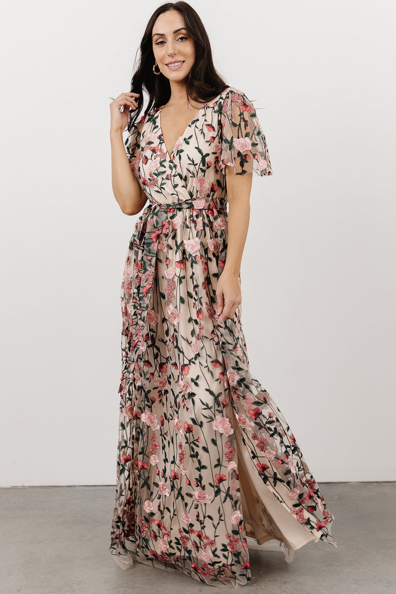 Marseille Embossed Maxi Dress | Rose Garden - Baltic Born