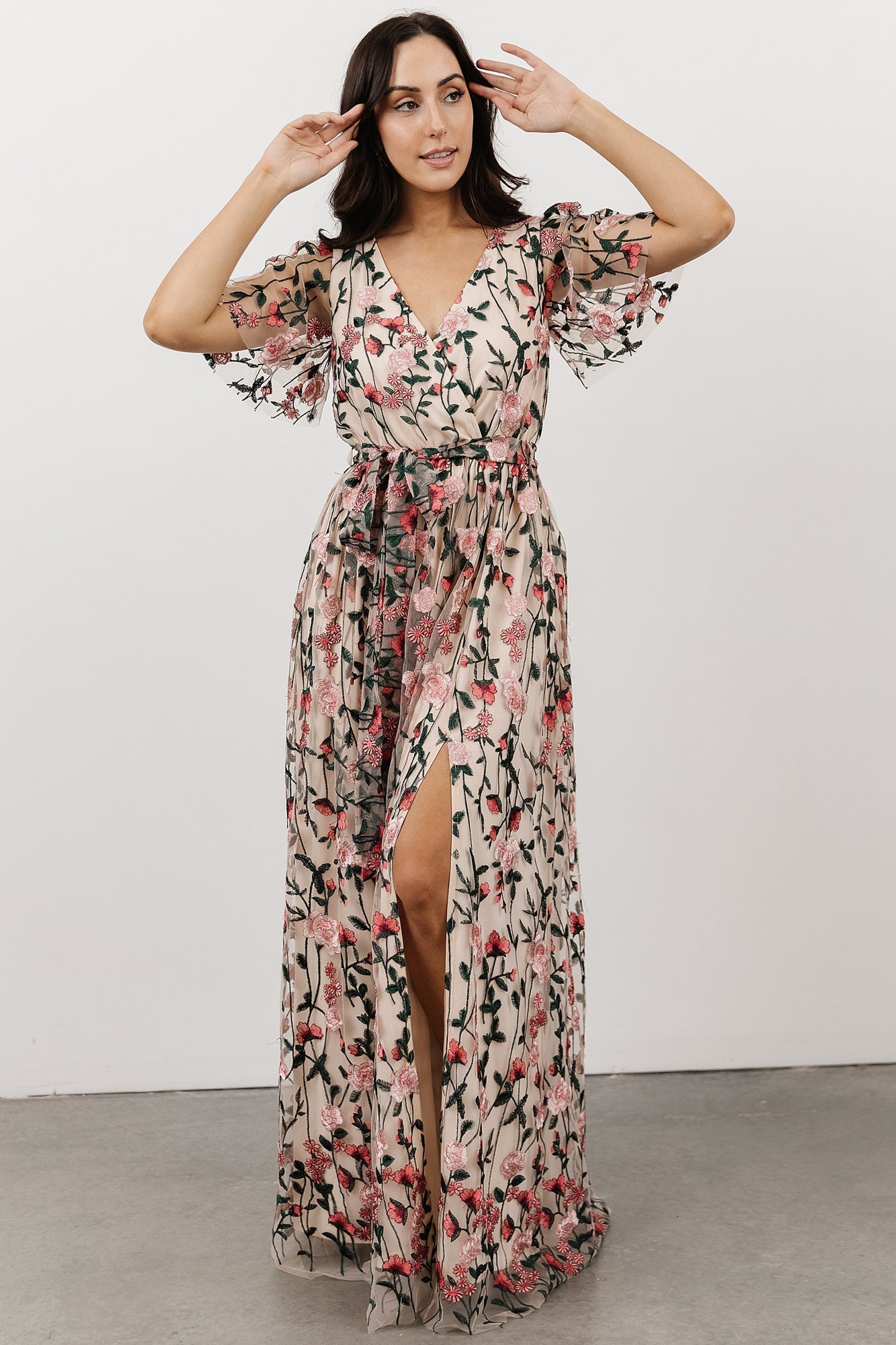 Marseille Embossed Maxi Dress | Rose Garden - Baltic Born