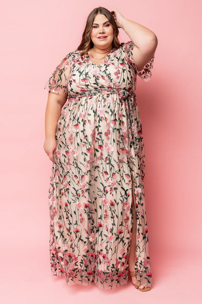 Marseille Embossed Maxi Dress | Rose Garden - Baltic Born