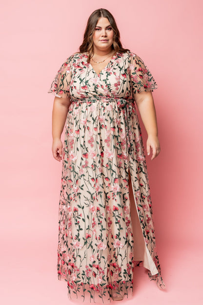 Marseille Embossed Maxi Dress | Rose Garden - Baltic Born