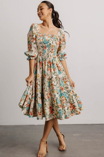 Women's Short Sleeve Pokla Dot Midi Dress Summer A-Line Dress Ruffle  Sundress US | eBay