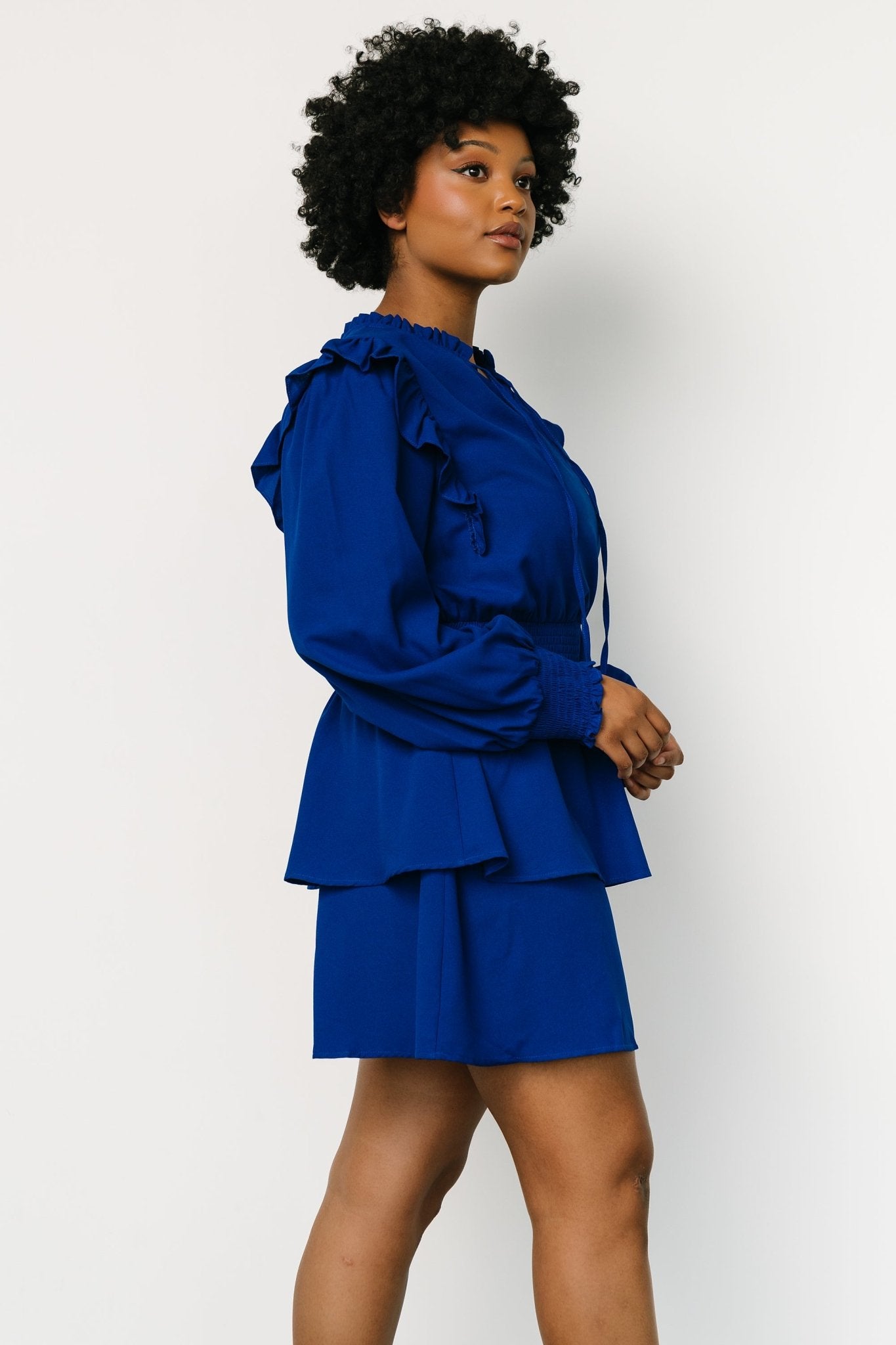 Maylee Tiered Short Dress | Cobalt - Baltic Born