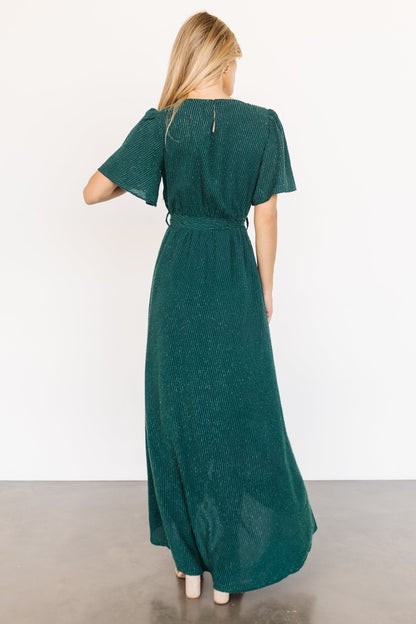 McCall Textured Maxi Dress | Dark Green - Baltic Born