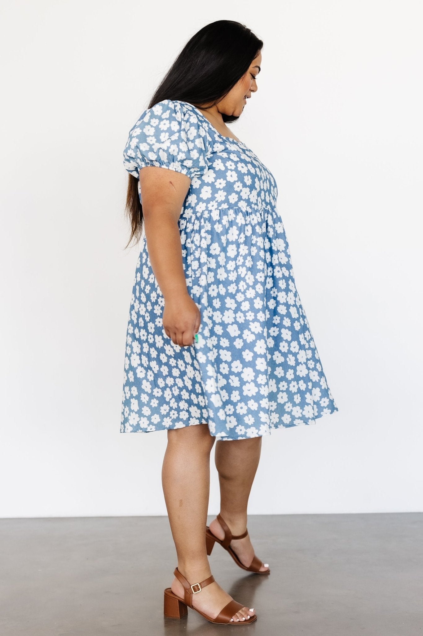 McKell Mini Dress | Chambray Floral - Baltic Born