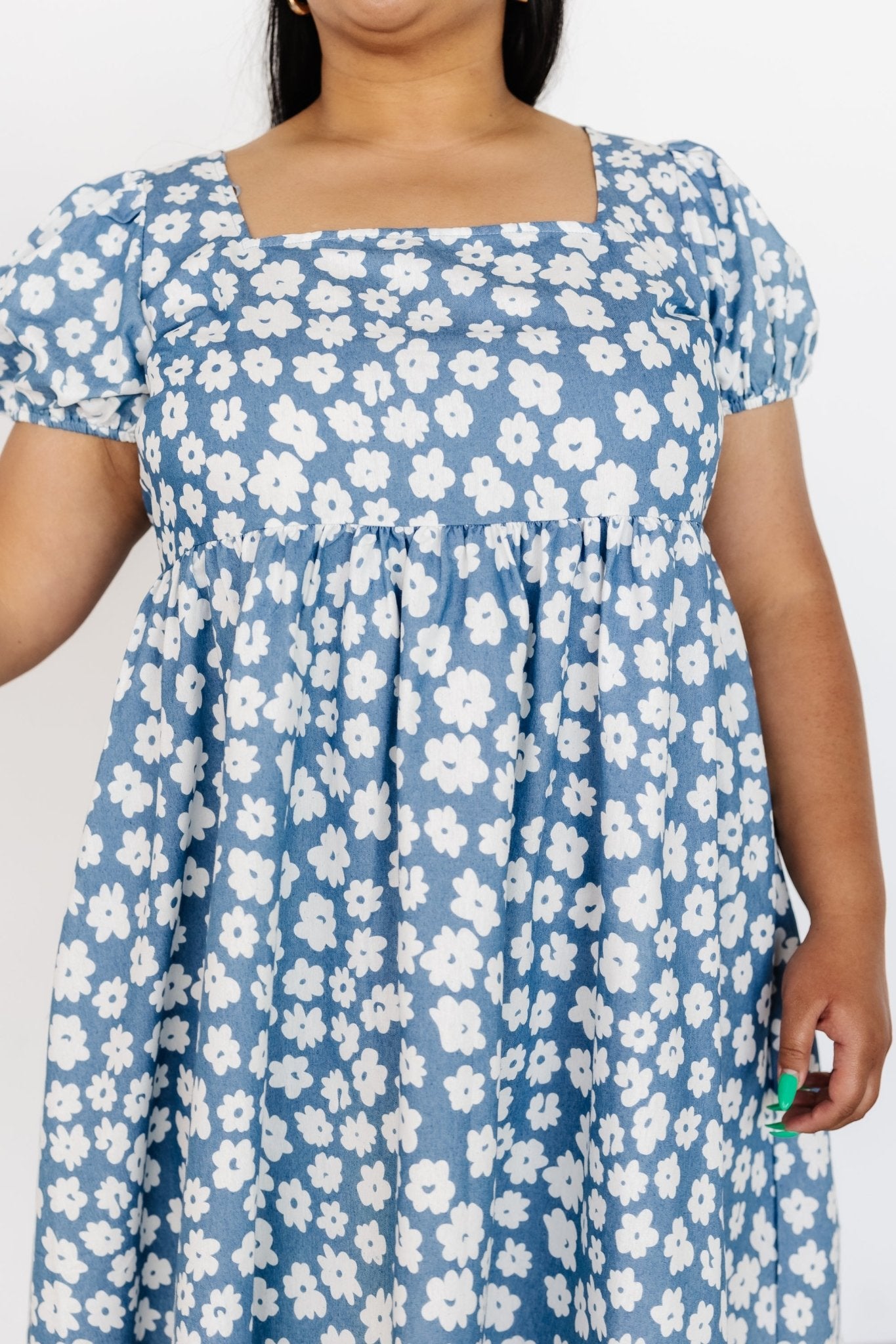 McKell Mini Dress | Chambray Floral - Baltic Born