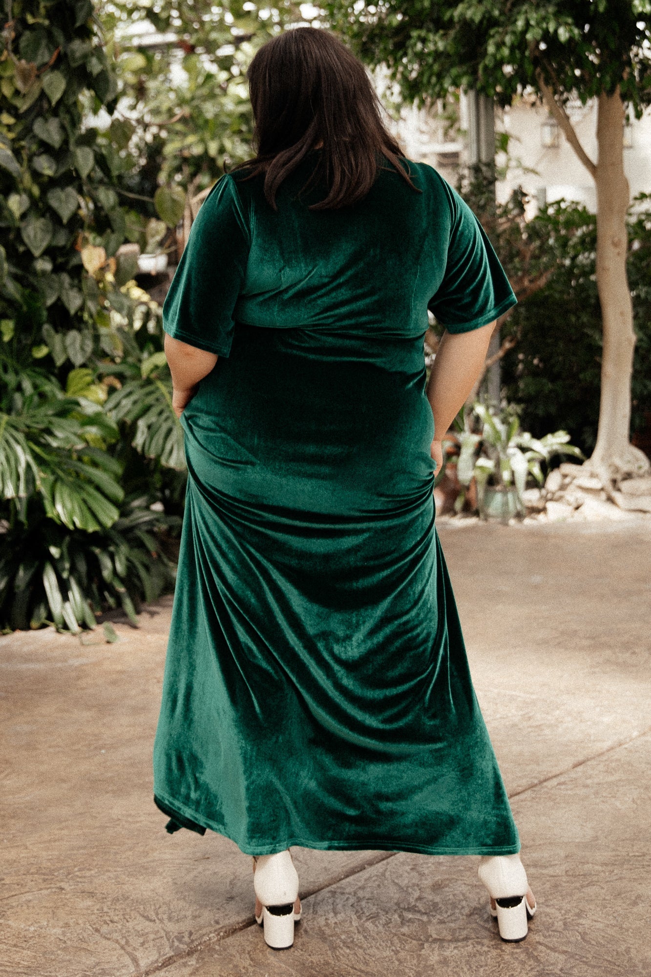 Meghan Velvet Wrap Maxi Dress | Emerald - Baltic Born