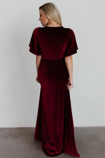 Meghan Velvet Wrap Maxi Dress | Mulberry - Baltic Born