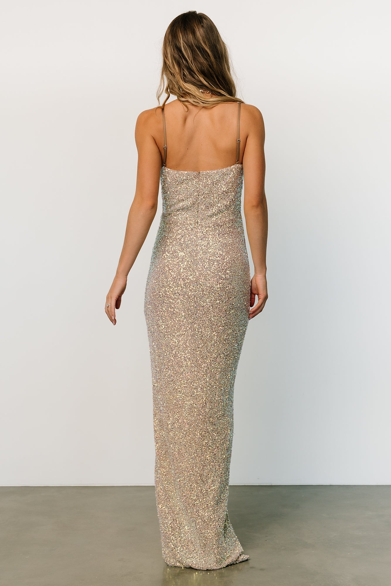 Melania Sequin Gown | Natural - Baltic Born