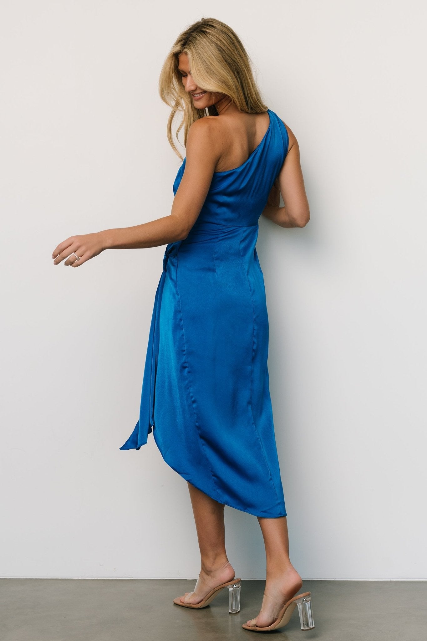 Melissa One Shoulder Midi Dress | Cobalt - Baltic Born