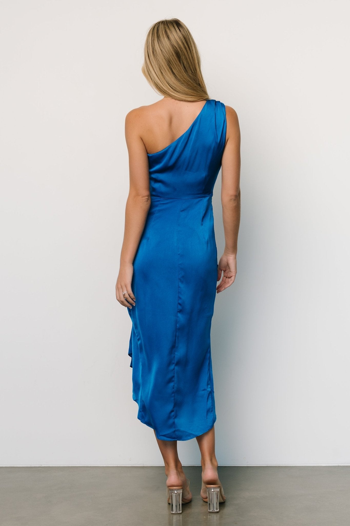 Melissa One Shoulder Midi Dress | Cobalt - Baltic Born