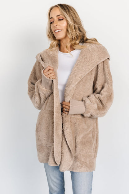 Melrose Teddy Jacket | Taupe - Baltic Born