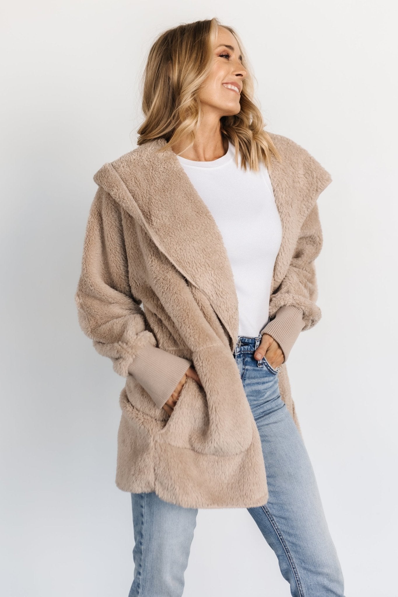 Melrose Teddy Jacket | Taupe - Baltic Born