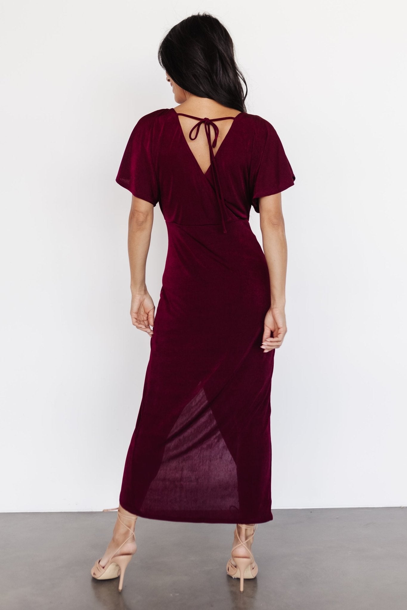 Mercy Midi Dress | Burgundy - Baltic Born