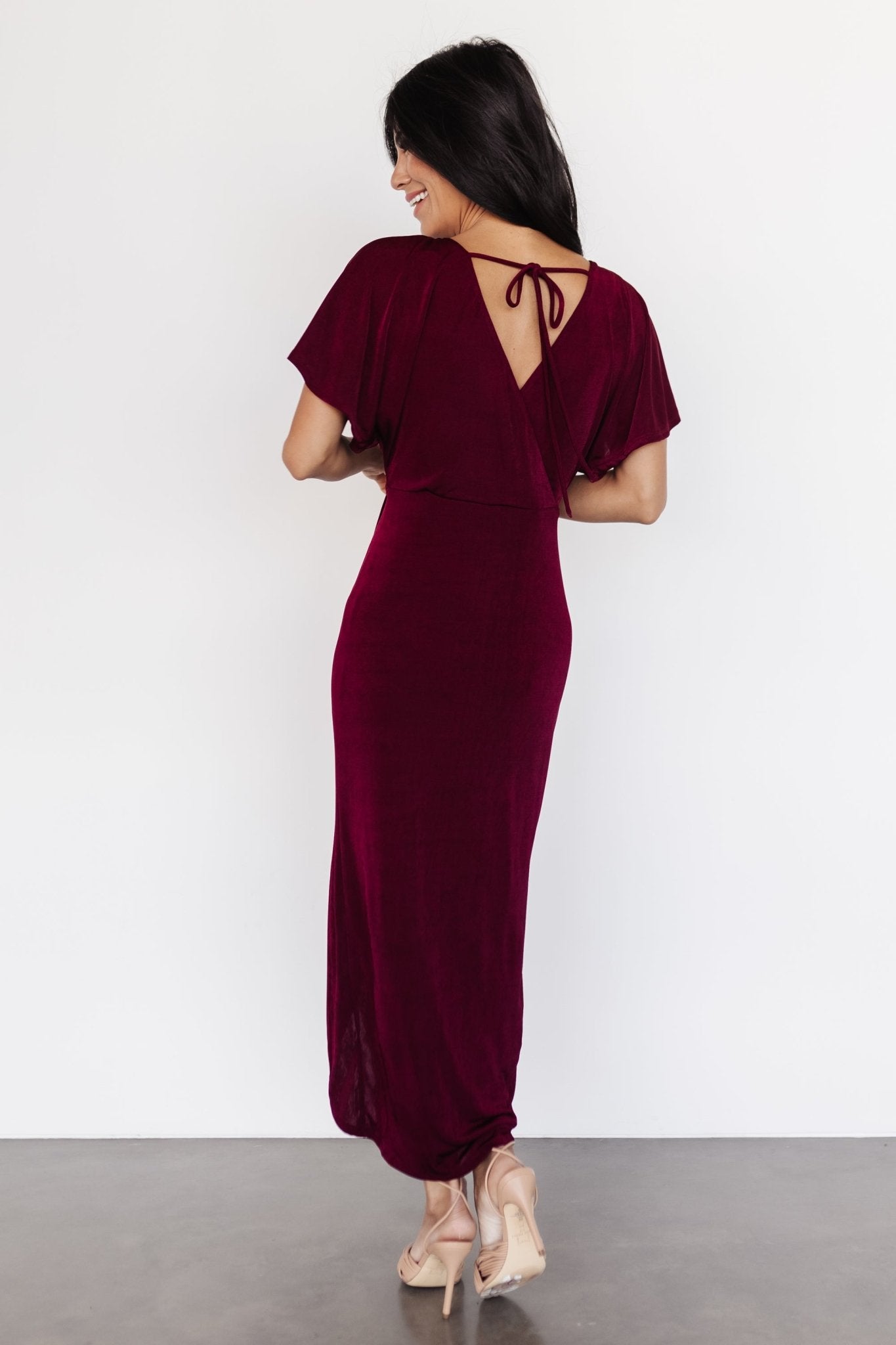 Mercy Midi Dress | Burgundy - Baltic Born