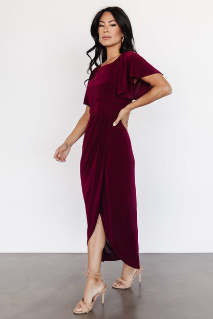 Mercy Midi Dress | Burgundy - Baltic Born