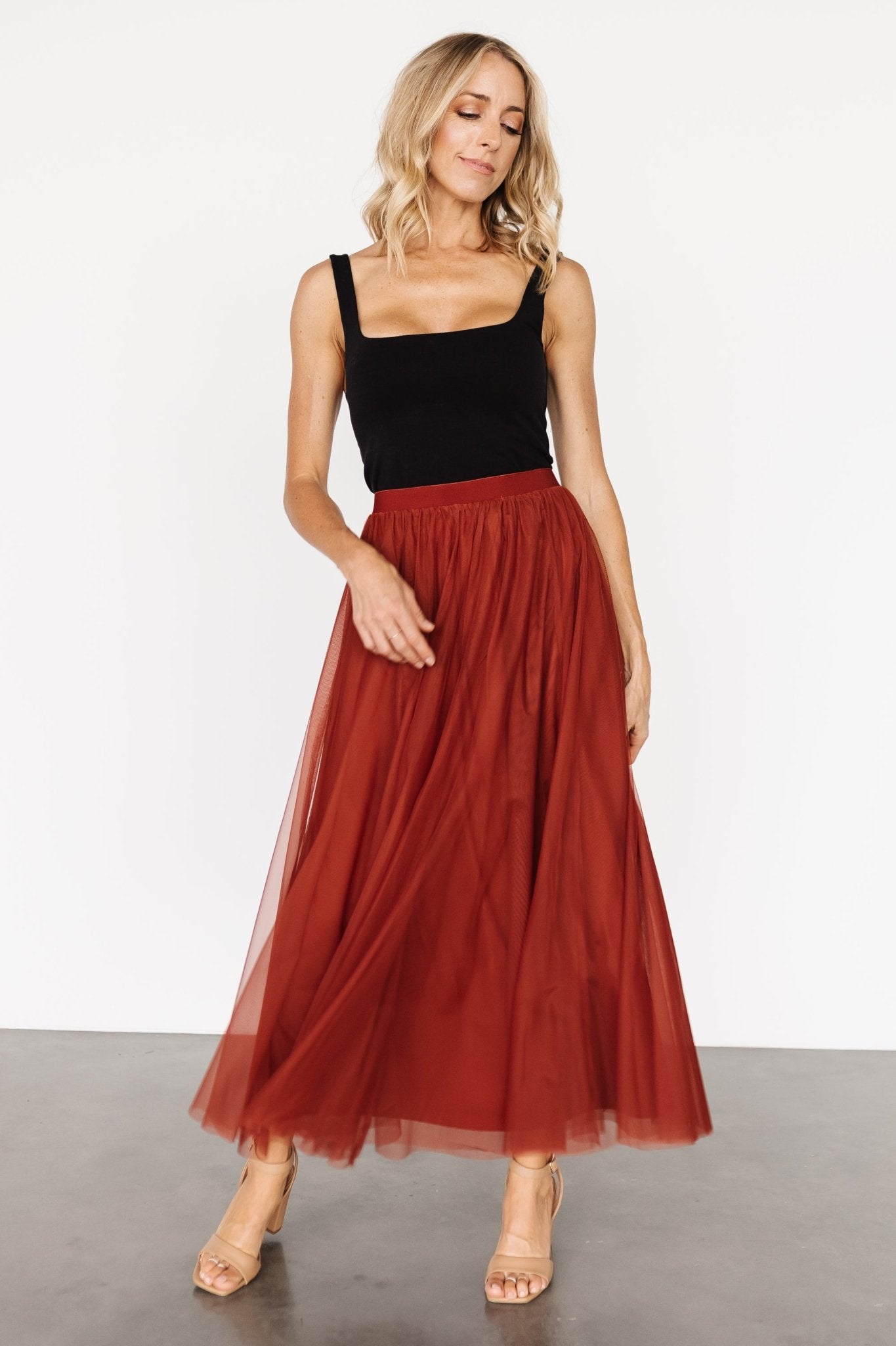 Mila Tulle Skirt Cinnamon