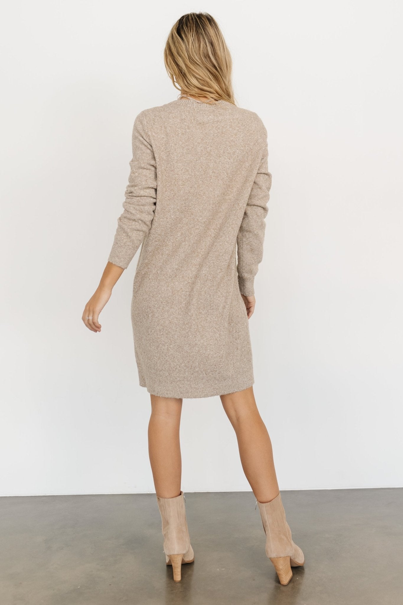 Miller Sweater Dress | Heather Taupe - Baltic Born