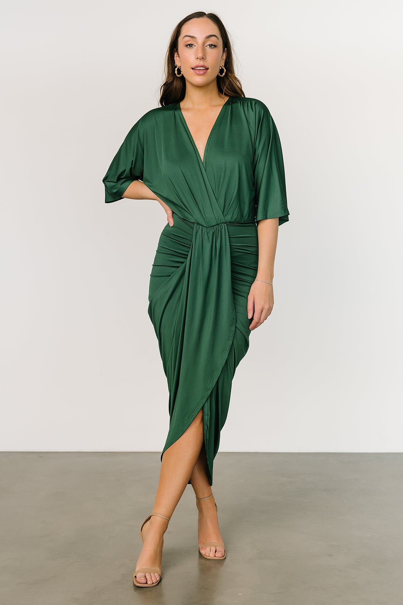 Mimi Midi Dress | Hunter Green - Baltic Born