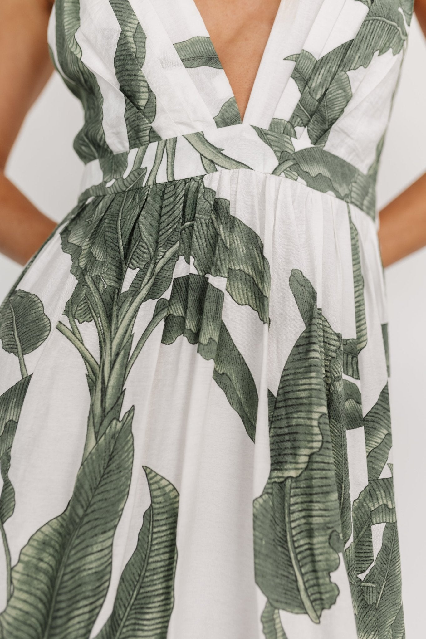 Green Blue Printed Maxi Dress
