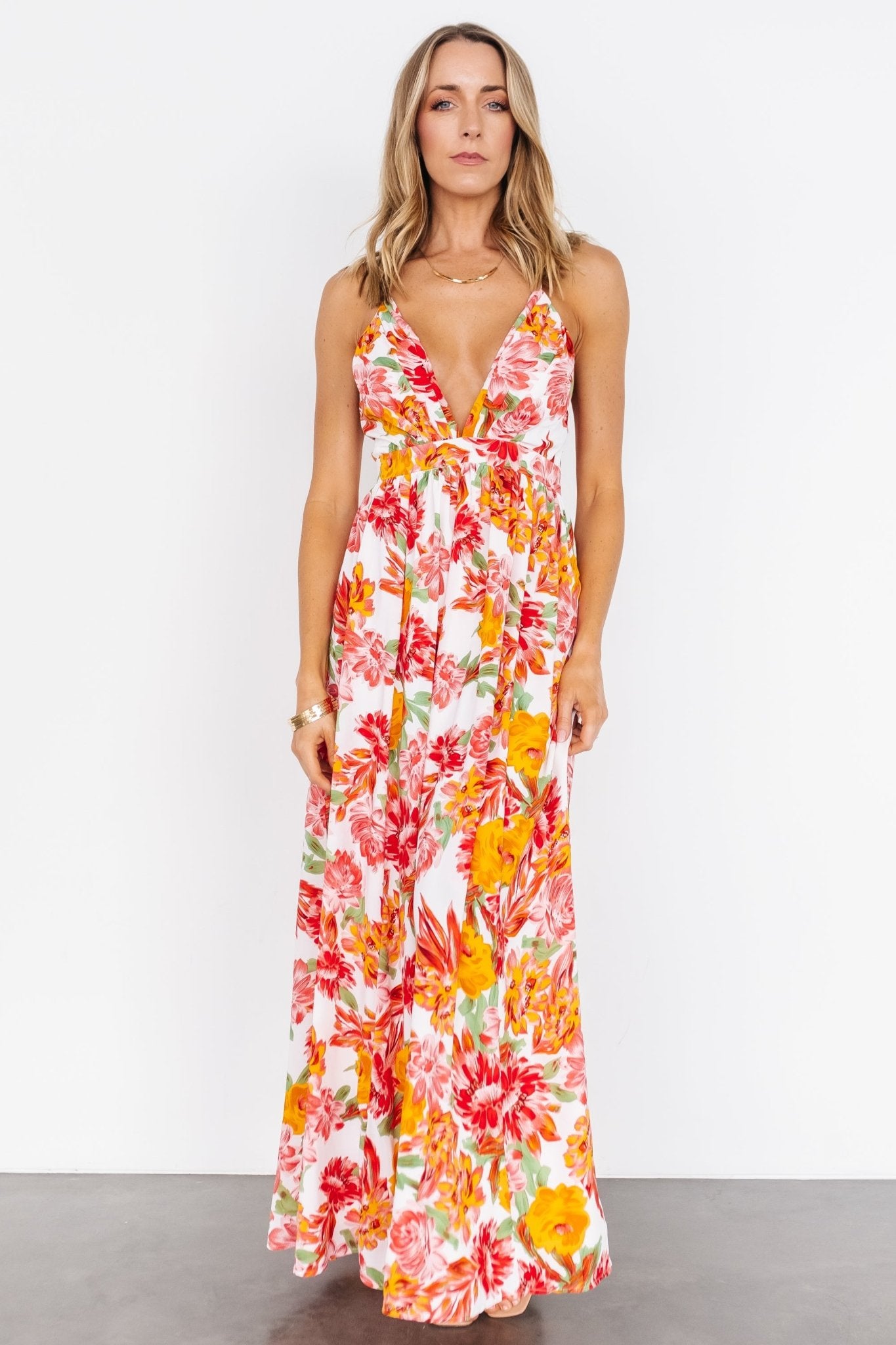 Miramar Maxi Dress | Off White Floral - Baltic Born