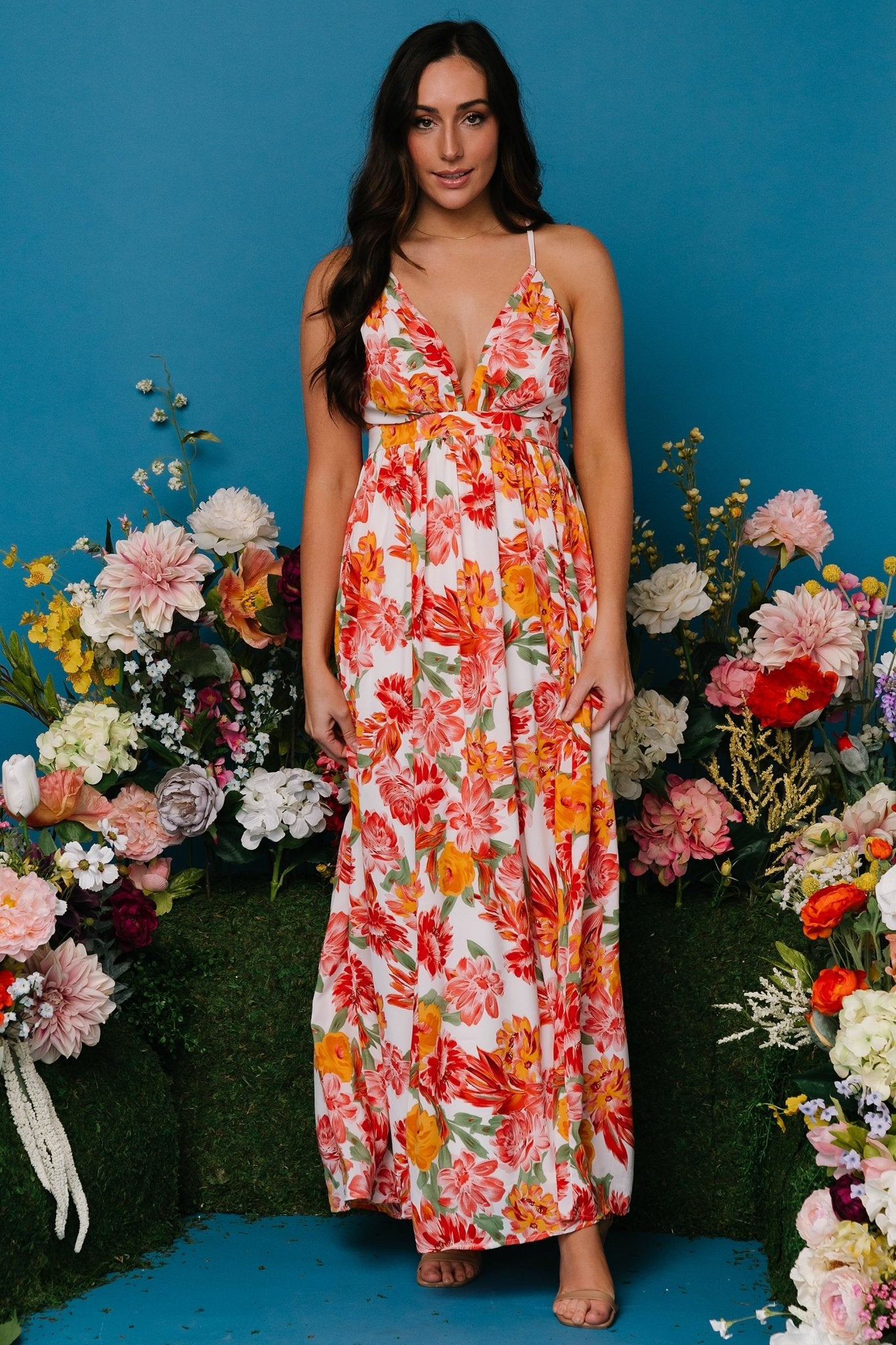 Miramar Maxi Dress | Off White Floral - Baltic Born