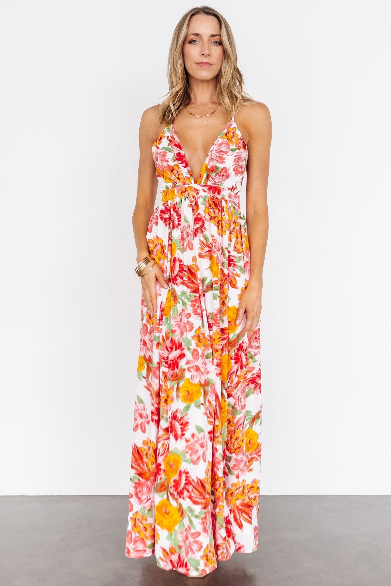 Miramar Maxi Dress | Off White Floral - Baltic Born