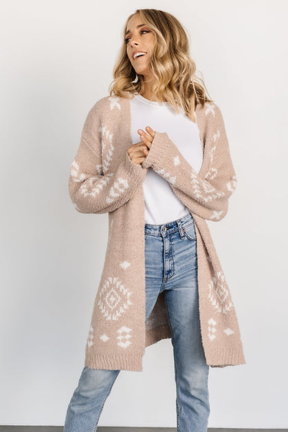 Missoula Oversized Cardigan | Sand + Off White - Baltic Born