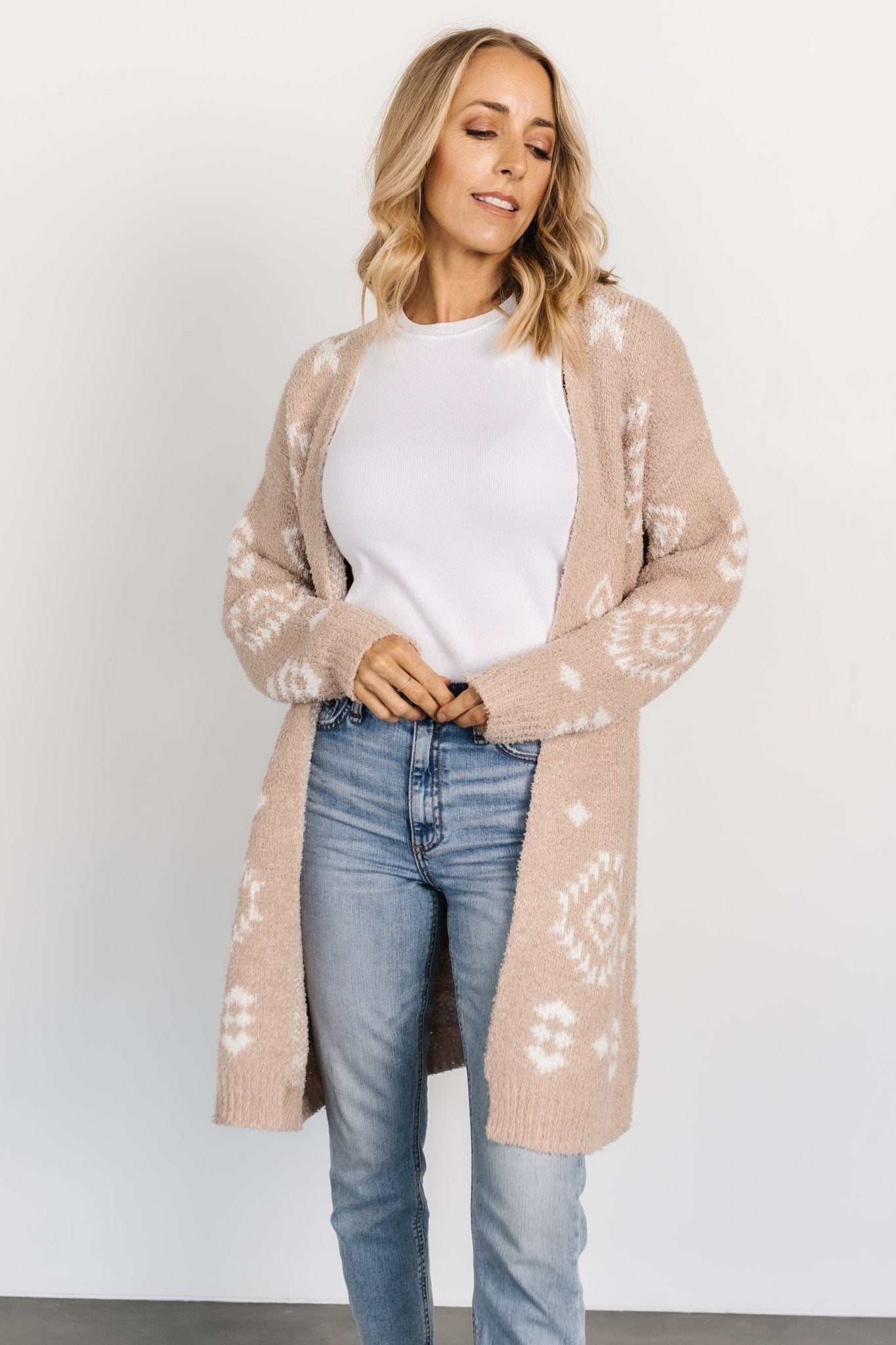 Missoula Oversized Cardigan | Sand + Off White - Baltic Born